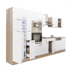 Leziter Mobilă de bucătărie Yorki 370, corp din stejar Sonoma, cu față alb satinat (L370STFH)