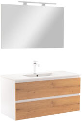 Leziter Mobilier complet de baie Vario Forte 100, stejar alb (Vario075-k)
