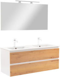 Leziter Mobilier complet de baie Vario Forte 120, stejar alb (Vario111-k)