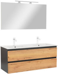 Leziter Mobilier complet de baie Vario Forte 120 antracit-stejar (Vario114-k)