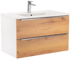 Leziter Dulap inferior Vario Trim 80 cu lavoar, stejar alb (Vario048)
