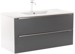 Leziter Dulap inferior Vario Trim 100 cu lavoar alb-antracit (Vario083)
