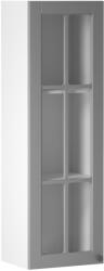 TEMPO KONDELA Cabinet superior, alb/gri mat, model universal, LAYLA W40S