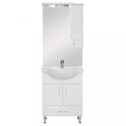 Leziter Mobilier complet de baie Bianca Plus 65, alb lucios, deschidere pe dreapta (B65MFFMFFJ)