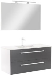 Leziter Mobilier complet de baie Vario Clam 100 alb-antracit (Vario101-k)