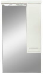 Leziter Dulap suspendat Nerva 55 cm cu oglindă, alb (MS55FKZF)