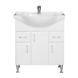 Leziter Dulap inferior Bianca Plus 75 cu lavoar, alb lucios (B75AMFFMFF)