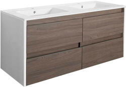 Leziter Dulap inferior Porto 120 cu lavoar alb-ulm rauna (PO120AFRSZ)