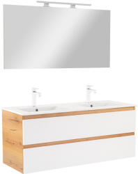 Leziter Mobilier complet de baie Vario Forte 120 stejar-alb (Vario115-k)