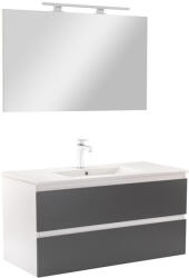 Leziter Mobilier complet de baie Vario Forte 100 alb-antracit (Vario074-k)