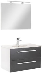 Leziter Mobilier complet de baie Vario Clam 80 alb-antracit (Vario065-k)