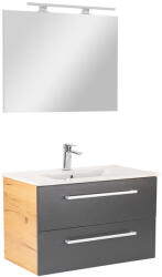 Leziter Mobilier complet de baie Vario Clam 80 stejar-antracit (Vario071-k)