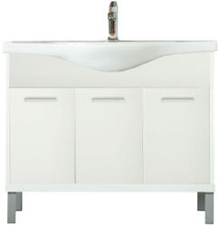 Leziter Dulap inferior Nerva 105 cm cu lavoar, alb (MS105A3AF)