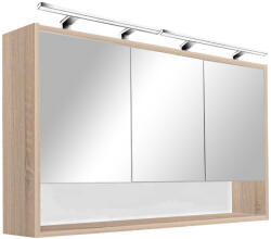 Leziter Dulap superior cu oglindă Luna 120, stejar Sonoma (LUNA120FSTST)