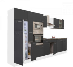 Leziter Mobilă de bucătărie Yorki 360, corp alb, față antracit satinat (L360FHAN)