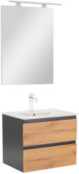 Leziter Mobilier complet de baie Vario Forte 60 antracit-stejar (Vario006-k)