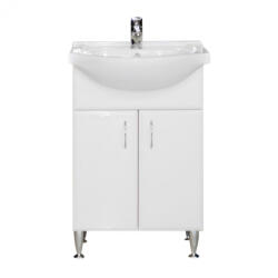 Leziter Dulap inferior Bianca Plus 55 cu lavoar, alb lucios (B55AMFFMFF)