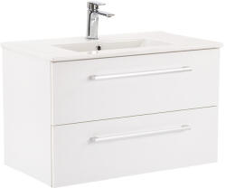 Leziter Dulap inferior Vario Clam 80 cu lavoar alb-alb (Vario064)