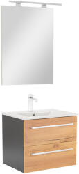 Leziter Mobilier complet de baie Vario Clam 60 antracit-stejar (Vario033-k)