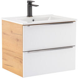 Leziter Dulap inferior Vario Trim 60 cu lavoar stejar-alb (Vario016)
