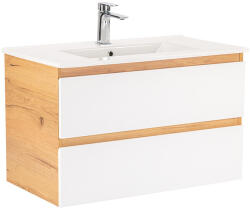 Leziter Dulap inferior Vario Forte 80 cu lavoar stejar-alb (Vario043)