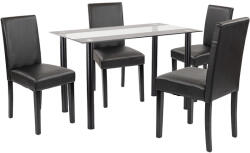 Leziter Set de masă Karin 4+1 negru-negru (LUA120B_LKE-BL_4)