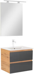 Leziter Mobilier complet de baie Vario Forte 60 stejar-antracit (Vario008-k)