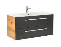 Leziter Dulap inferior Vario Clam 100 cu lavoar stejar-antracit (Vario107)