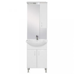 Leziter Mobilier complet de baie Bianca Plus 55, alb lucios, deschidere pe dreapta (B55MFFMFFJ)