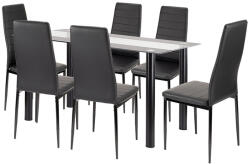 Leziter Norman 6+1 set de luat masa negru (LUA140B_MDC-001-Black_6)