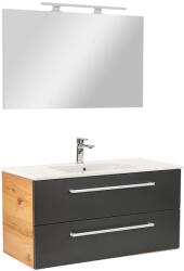 Leziter Mobilier complet de baie Vario Clam 100 stejar-antracit (Vario107-k)