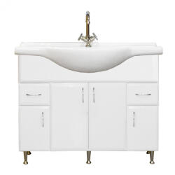 Leziter Dulap inferior Bianca Plus 105 cu lavoar, alb lucios (B105AMFFMFF)