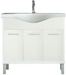Leziter Dulap inferior Nerva 85 cm cu lavoar alb (MS85A3AF)