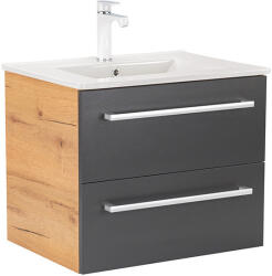 Leziter Dulap inferior Vario Clam 60 cu lavoar stejar-antracit (Vario035)