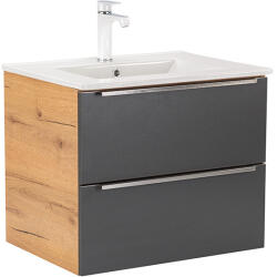 Leziter Dulap inferior Vario Trim 60 cu lavoar stejar-antracit (Vario017)