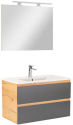 Leziter Mobilier complet de baie Vario Forte 80 stejar-antracit (Vario044-k)
