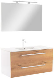 Leziter Mobilier complet de baie Vario Clam 100, stejar alb (Vario102-k)