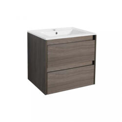 Leziter Mobilier de baie inferior Porto 60 cu lavoar în culoarea ulmului Rauna (PO60ARSZRSZ)