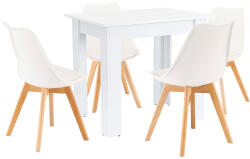 Leziter Set de masă Amina 4+1 alb-alb (LYET86F_DA232AW_4)