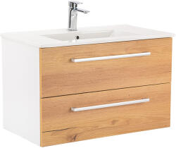 Leziter Dulap inferior Vario Clam 80 cu lavoar, stejar alb (Vario066)