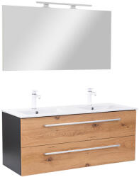 Leziter Mobilier complet de baie Vario Clam 120 antracit-stejar (Vario141-k)