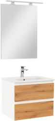 Leziter Mobilier complet de baie Vario Forte 60, stejar alb (Vario003-k)