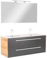 Leziter Mobilier complet de baie Vario Clam 120 stejar-antracit (Vario143-k)