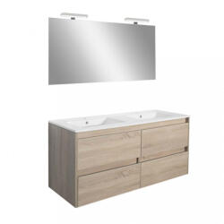 Leziter Mobilier complet de baie Porto Prime 120 în culoarea stejarului Sonoma (POPR120STST)