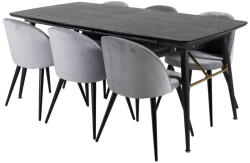  Étkezőgarnitúra Dallas 1449 (Világosszürke + Fekete)