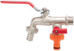 INVENA Kerti csap, karos, 2 kimenettel, 1/2" / 3/4 (ZW-65-015-L)