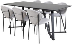  Étkezőgarnitúra Dallas 1970 (Fekete + Szürke)