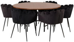  Étkezőgarnitúra Dallas 311 (Fekete)