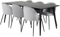  Étkezőgarnitúra Dallas 2600 (Fekete)