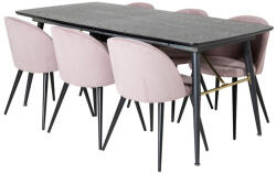  Étkezőgarnitúra Dallas 1447 (Rózsaszín + Fekete)